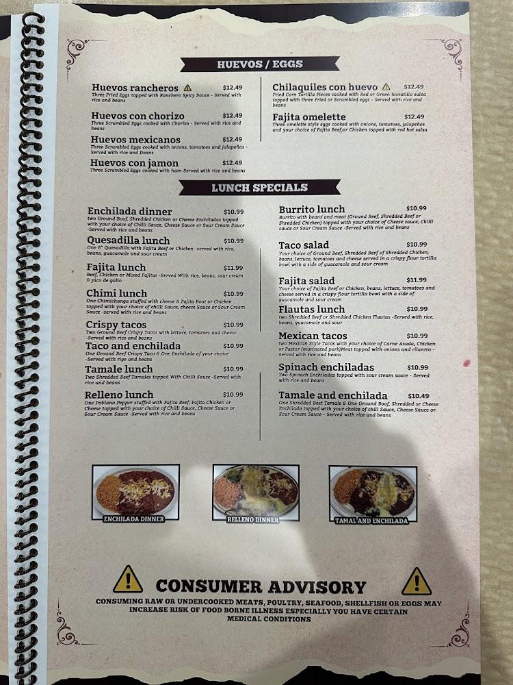 El Cuervero Mexican Restaurant Menu image 3